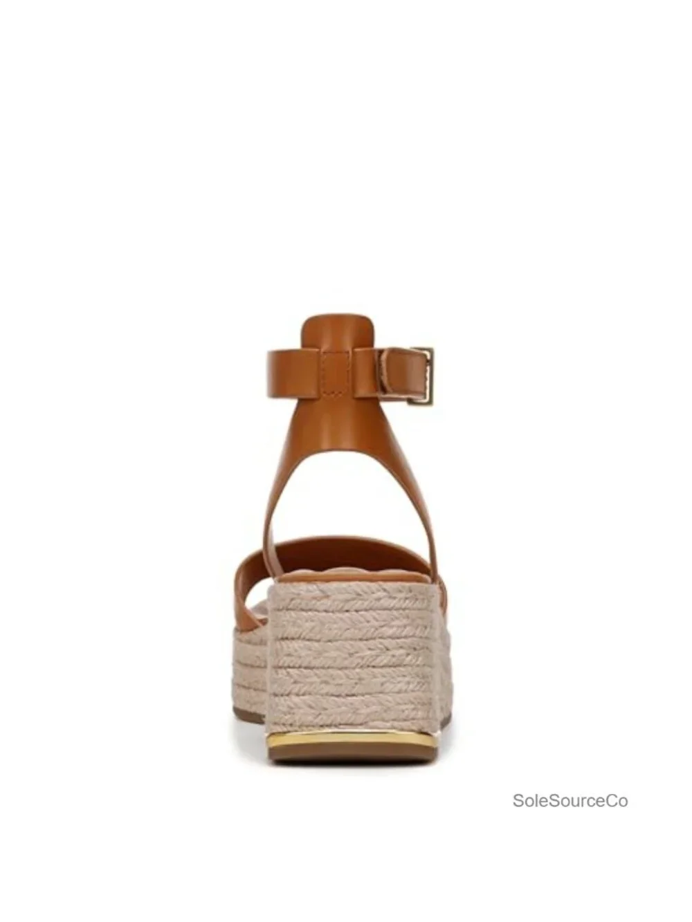 Women's Espadrille Wedge Sandals Leather Ankle Strap 2.25 Heel